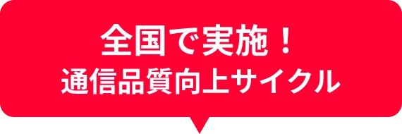 全国で実施！通信品質向上サイクル