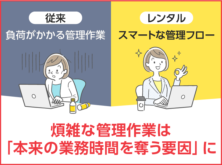 煩雑な管理作業は「本来の業務時間を奪う要因」に SP用画像