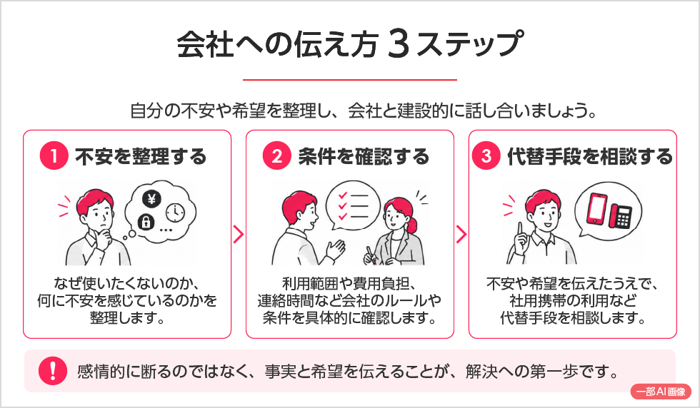 会社への伝え方3ステップ PC用イメージ画像