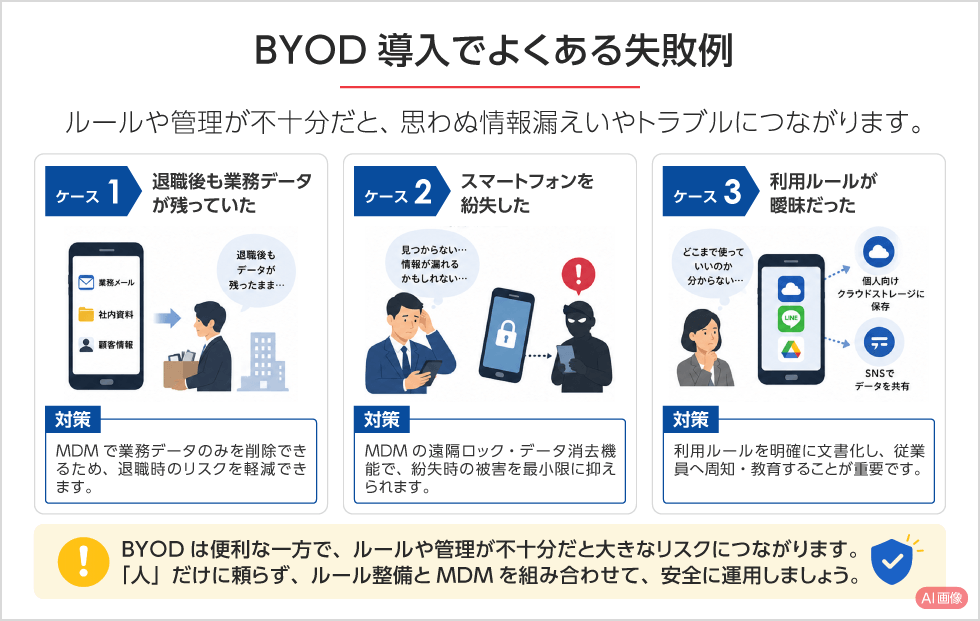 BYOD導入でよくある失敗例　PC用イメージ画像