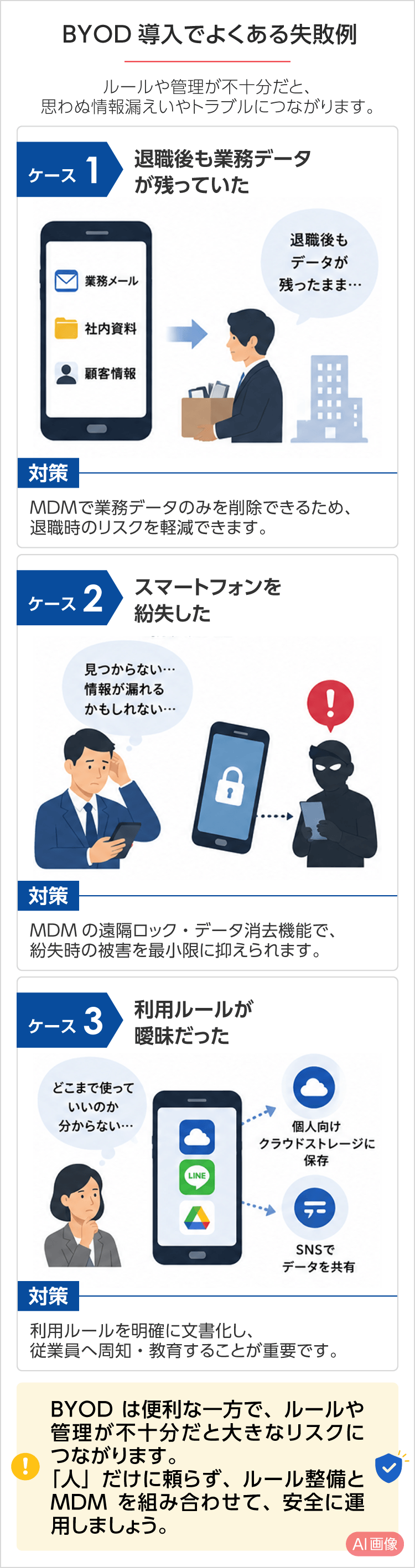 BYOD導入でよくある失敗例 SP用イメージ画像