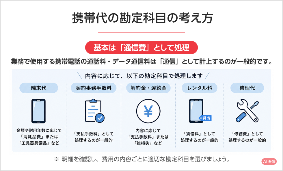 携帯代の勘定科目は？　PC用イメージ画像