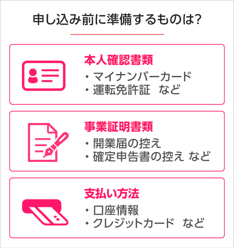 申し込み前に準備するものは？ SP用イメージ画像