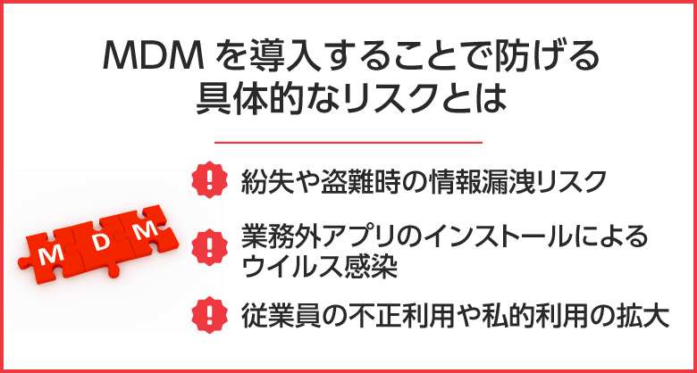 MDMを導入することで防げる具体的なリスクとは