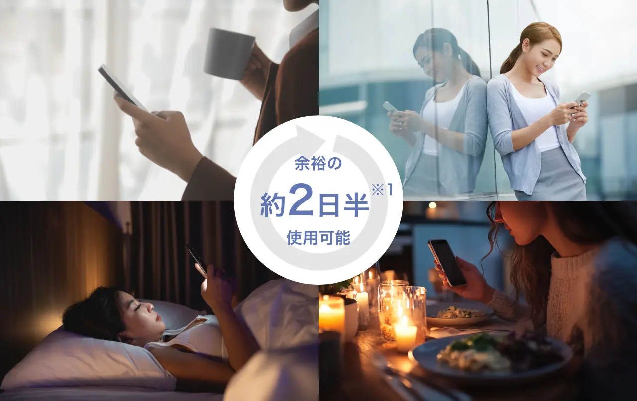 余裕の約2日半※1使用可能