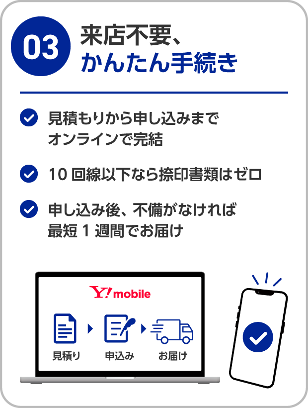 来店不要、オンラインで完結