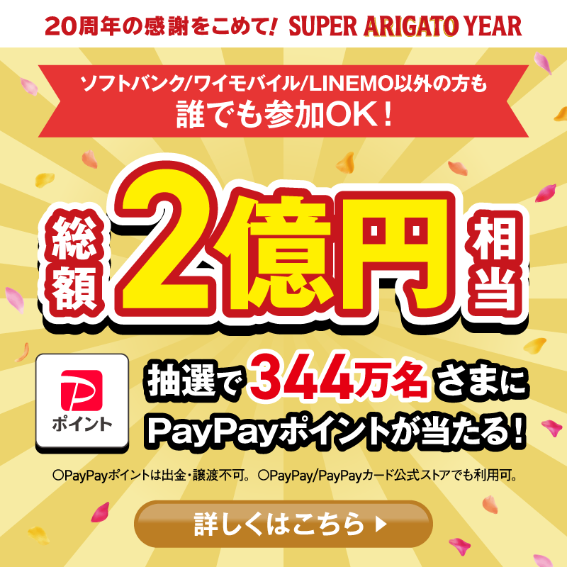 【誰でも参加OK！】周年お祝い SUPER抽選会