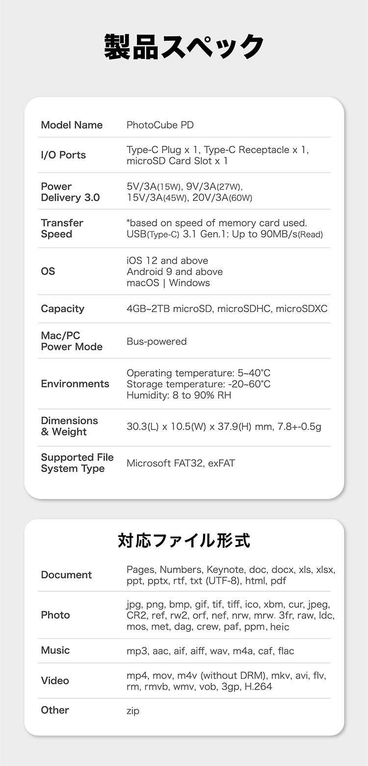 製品スペック