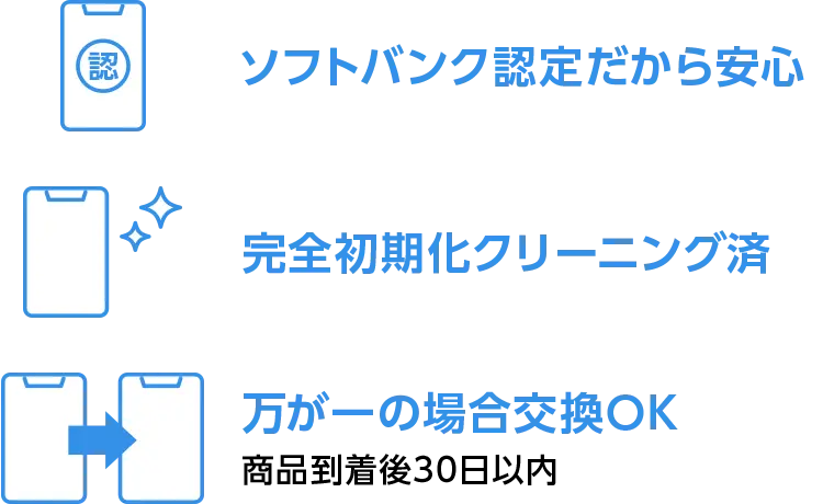 ソフトバンク認定だから安心