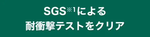 SGSによる耐衝撃テストをクリア