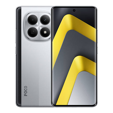 POCO M8 5G シルバー SIMフリースマートフォン （フロントディスプレイ）| Y!mobile（ワイモバイル）