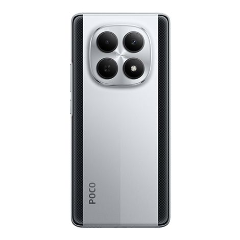 POCO M8 5G シルバー SIMフリースマートフォン （背面デザイン）| Y!mobile（ワイモバイル）