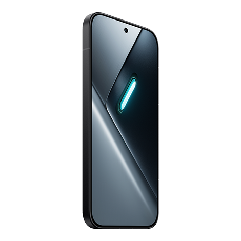 POCO M8 Pro ブラック SIMフリースマートフォン（斜め前から見たフロントディスプレイ）| Y!mobile（ワイモバイル）