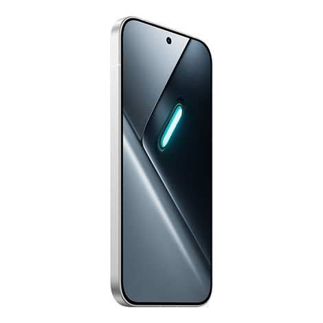 POCO M8 Pro ホワイト SIMフリースマートフォン（斜め前から見たフロントディスプレイ）| Y!mobile（ワイモバイル）