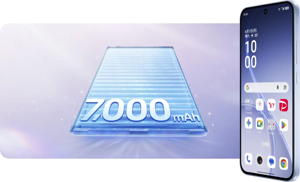 約7,000ｍAh大容量バッテリー