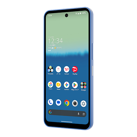 AQUOS wish6 SORA ソラ(斜め前から見たフロントディスプレイ)| Y!mobile(ワイモバイル)