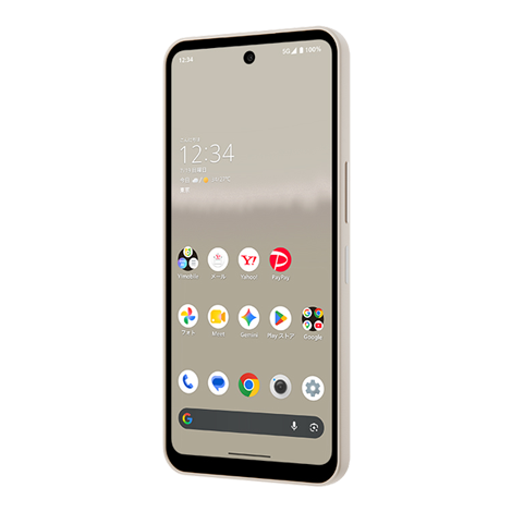 AQUOS wish6 KINU キヌ(斜め前から見たフロントディスプレイ)| Y!mobile(ワイモバイル)