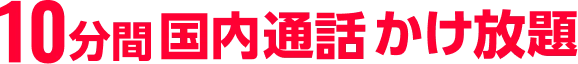 10分間国内通話かけ放題