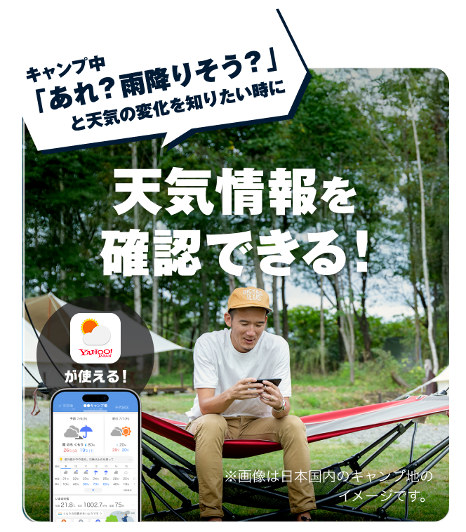 天気情報を確認できる！