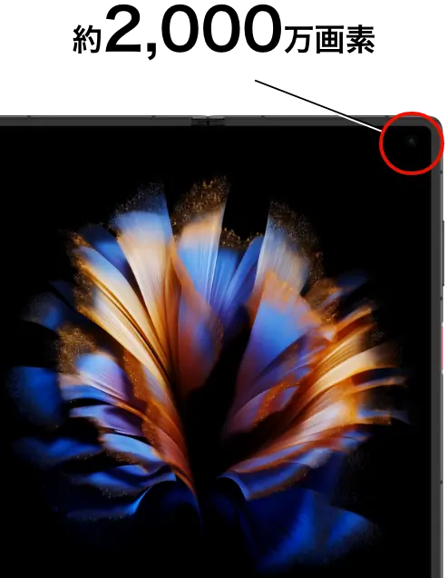 フロントカメラ 約2,000万画素