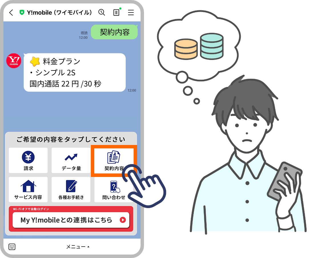 契約内容の確認画面