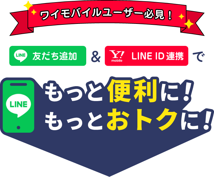 ワイモバイルユーザー必見！ 友だち追加&Y!mobile LINE ID連携でもっと便利に！もっとおトクに！