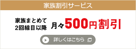 家族割引サービス 家族まとめて2回線目以降月々500円割引