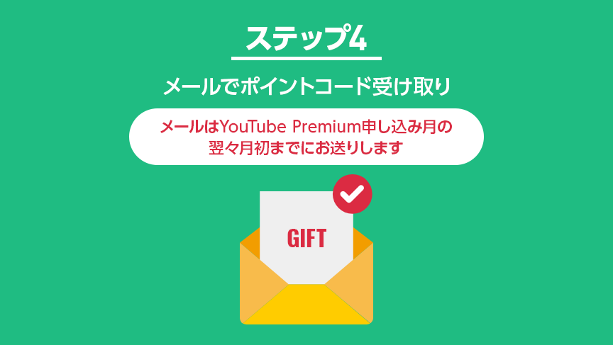 ステップ4：メールでポイントコード受け取り