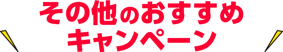 その他のおすすめキャンペーン