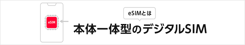 eSIMとは 本体一体型のデジタルSIM
