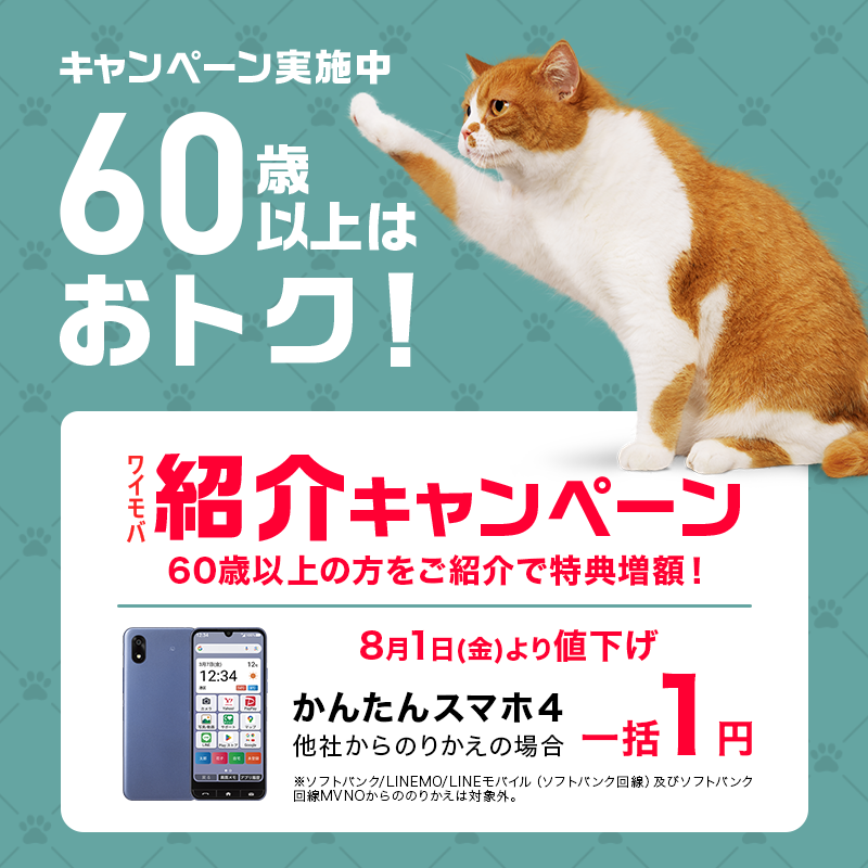60歳以上はおトク！